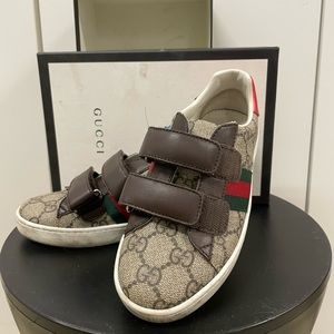 Gucci - Junior monogram Velcro sneakers  sizes 30 (UK 12)